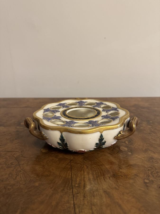 Quality antique Victorian Royal Worcester flower holder