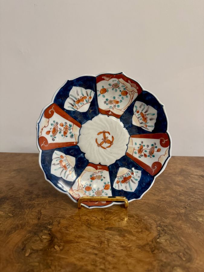 Antique Unusual collection of five antique Japanese imari plates 