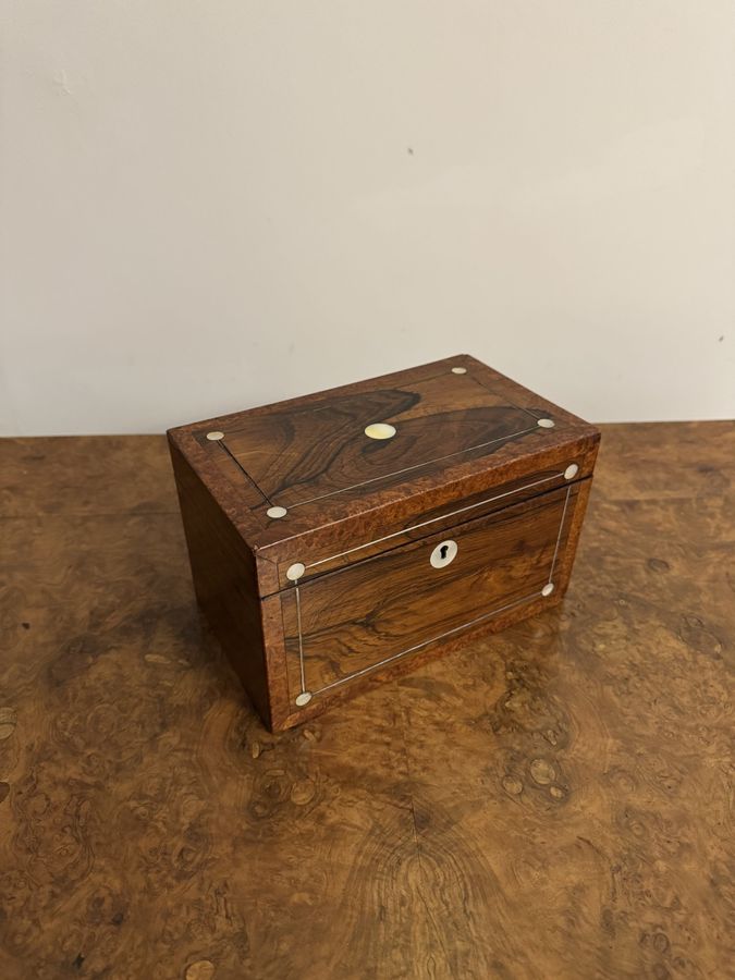 Beautiful quality antique Regency rosewood tea caddy