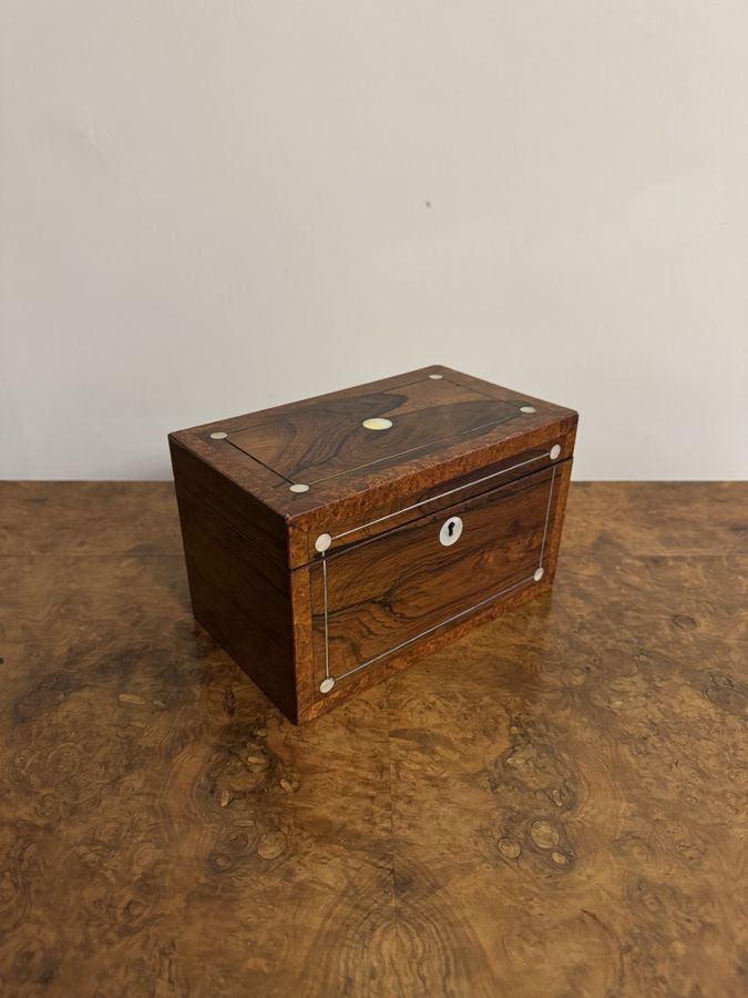 Antique Beautiful quality antique Regency rosewood tea caddy 