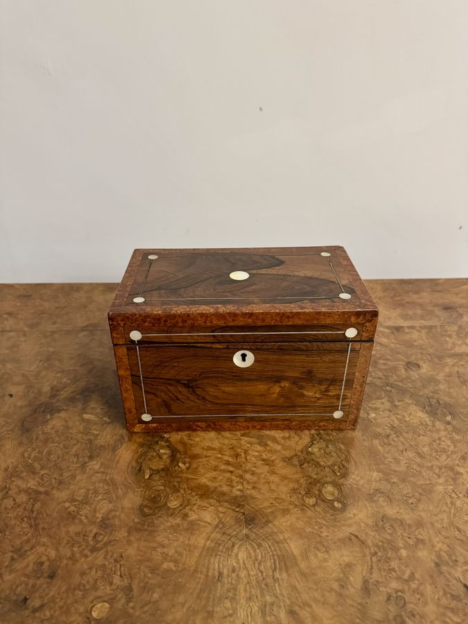 Antique Beautiful quality antique Regency rosewood tea caddy 