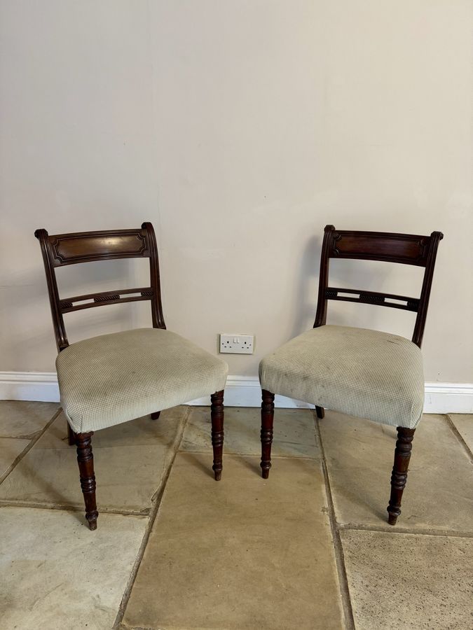 Antique Set of six antique George III quality mahogany dining chairs 