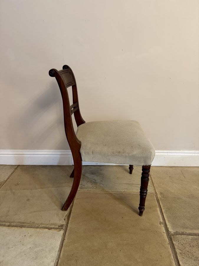 Antique Set of six antique George III quality mahogany dining chairs 