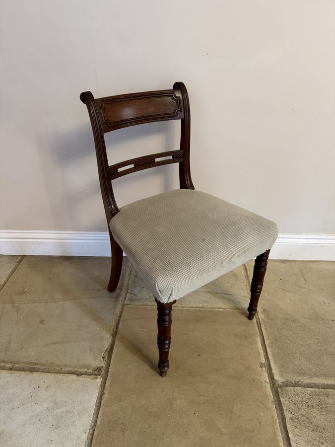 Antique Set of six antique George III quality mahogany dining chairs 