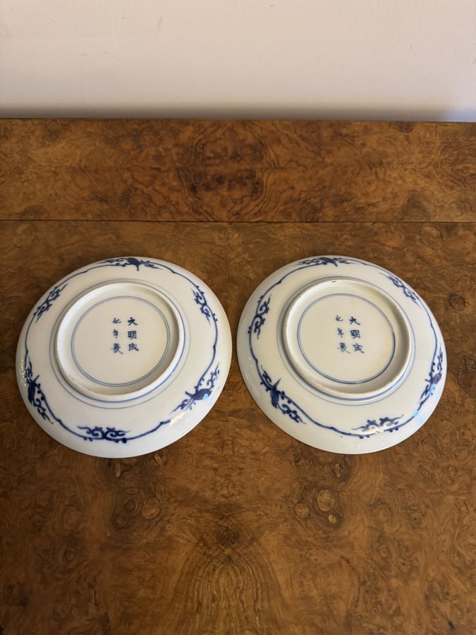 Antique Fine quality pair of antique Japanese imari plates 