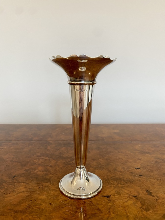 Antique Antique Edwardian Silver Plated Vase