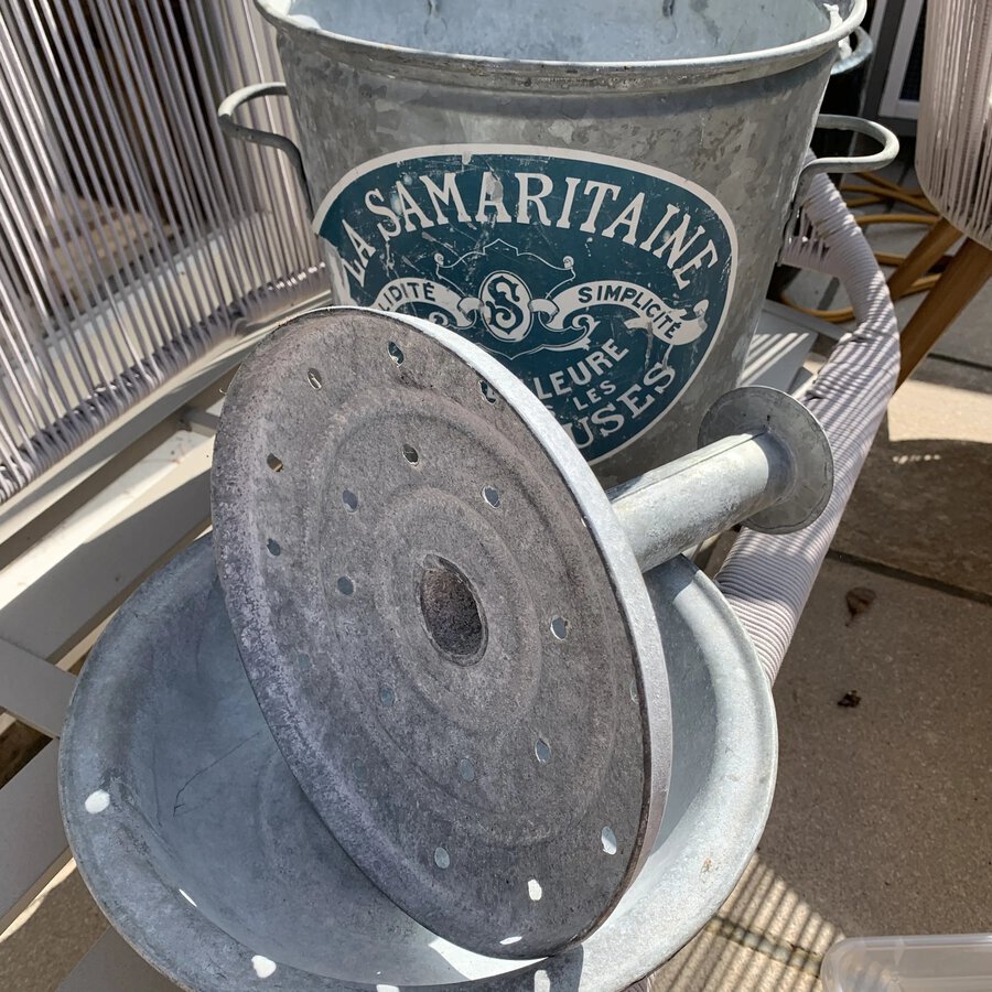 Antique Vintage French Washing Boiler Bucket
