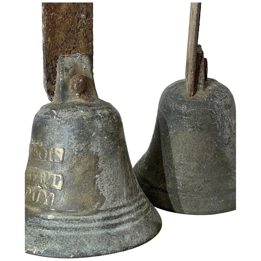 19th Century French Cast Metal Chateau Bells