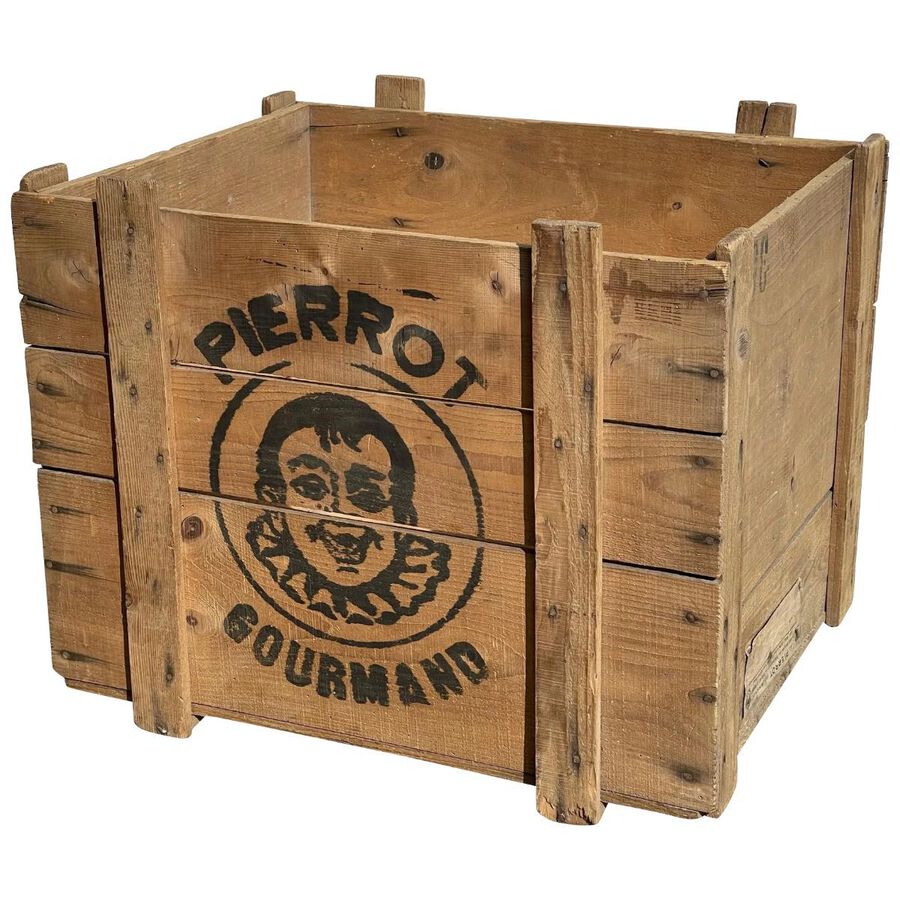 Antique French Pierrot Shipping Crate