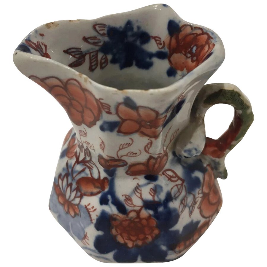 Truly Lovely Tiny Masons 19th Century Imari decorated Jug with a Snake Handle