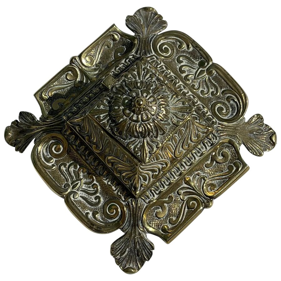 19th Century French Brass Inkwell