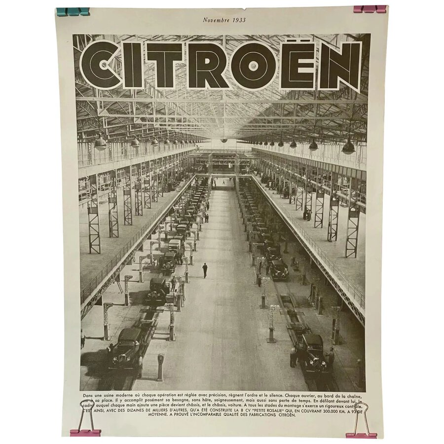 Vintage Citroen Poster	