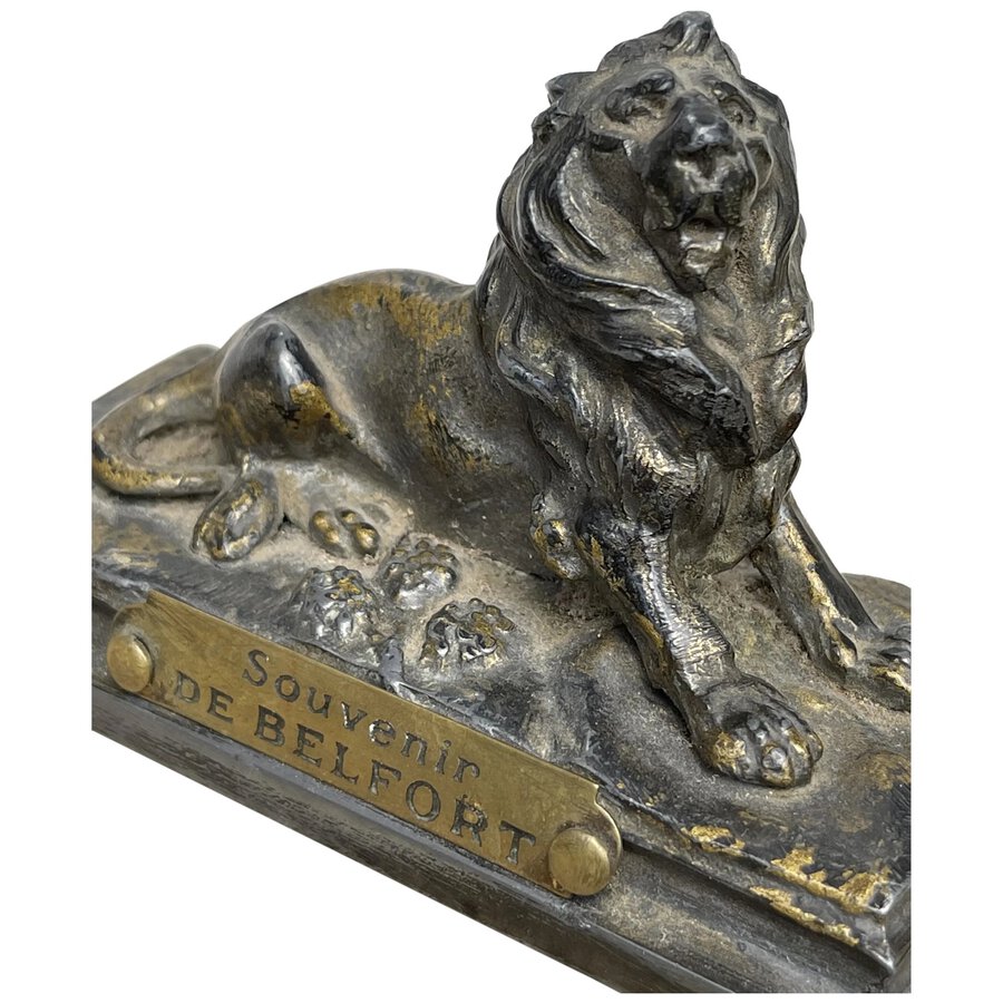 Antique Bronze Belfort Lion	