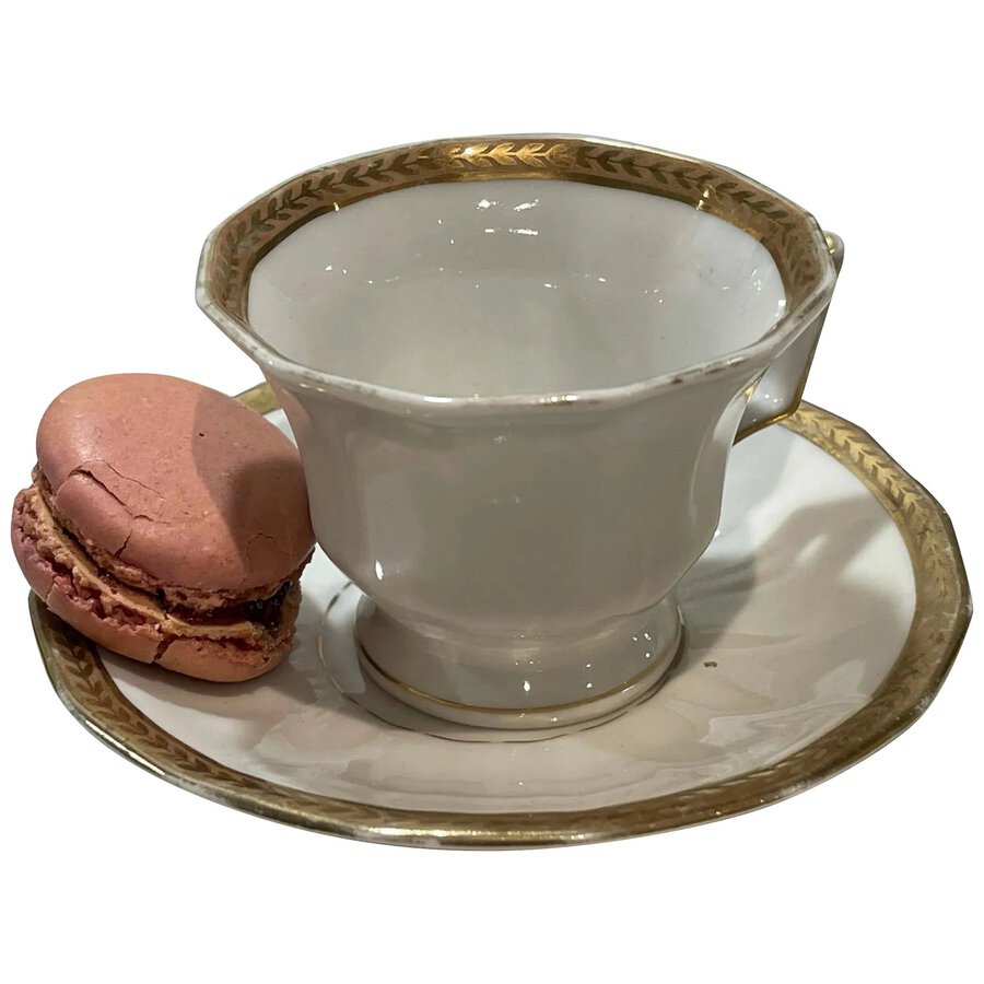 Antique Limoges Tea Cups & Saucers