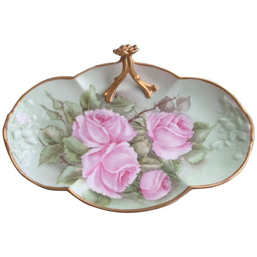 Limoges Porcelain Hand Painted Tray 1904