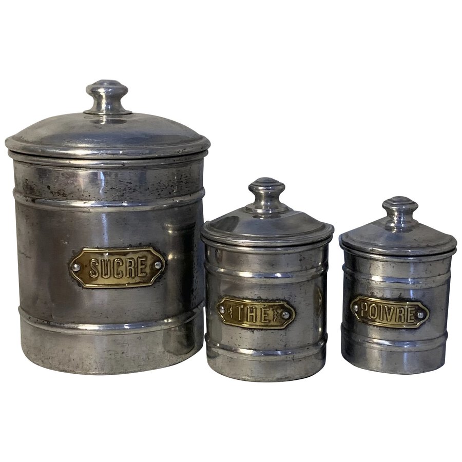 French 1950s Kitchen Cannisters