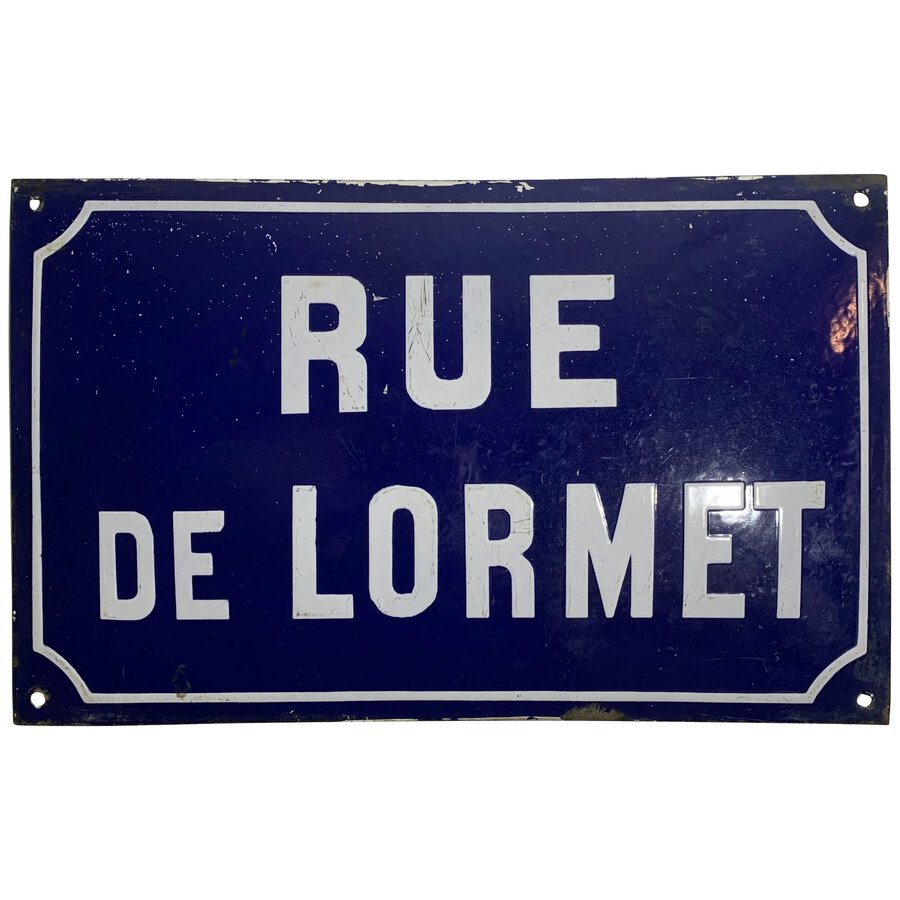 Antique 19th Century Enamelled French Street Sign