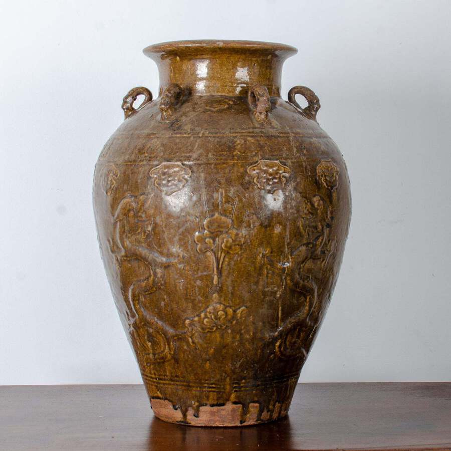 rare 17th Century burma storage Jar