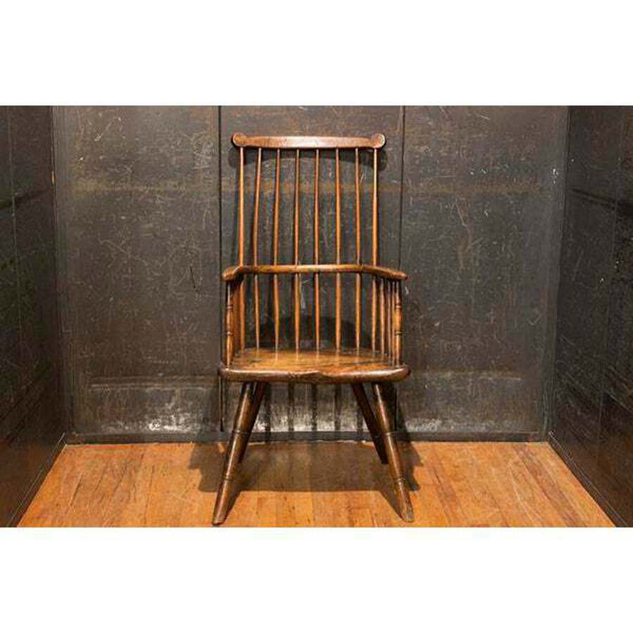 antique  English Traditional Comb Back Armchair