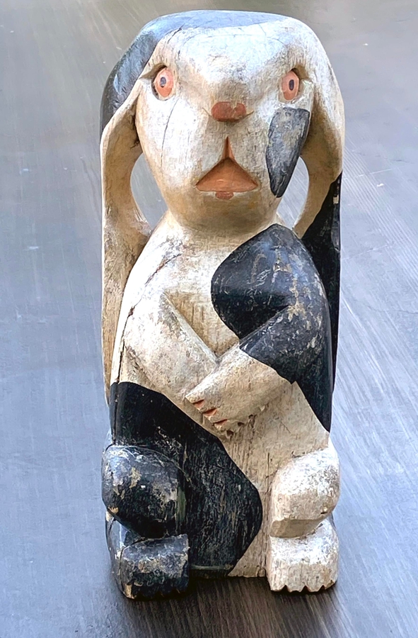 early 20th century Carved Wood rabbit Figurine