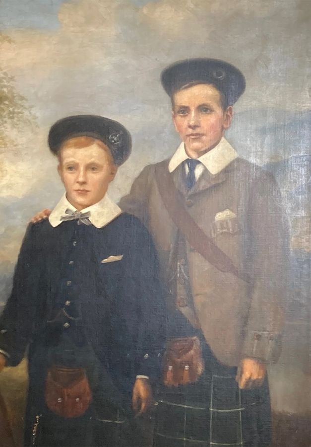 Antique Victorian Highland Children - Three Brothers