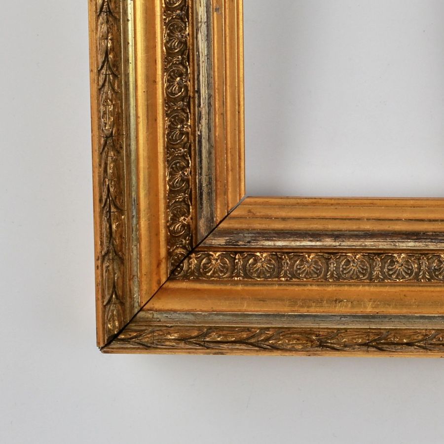 Antique Gilded two-baguette picture frame