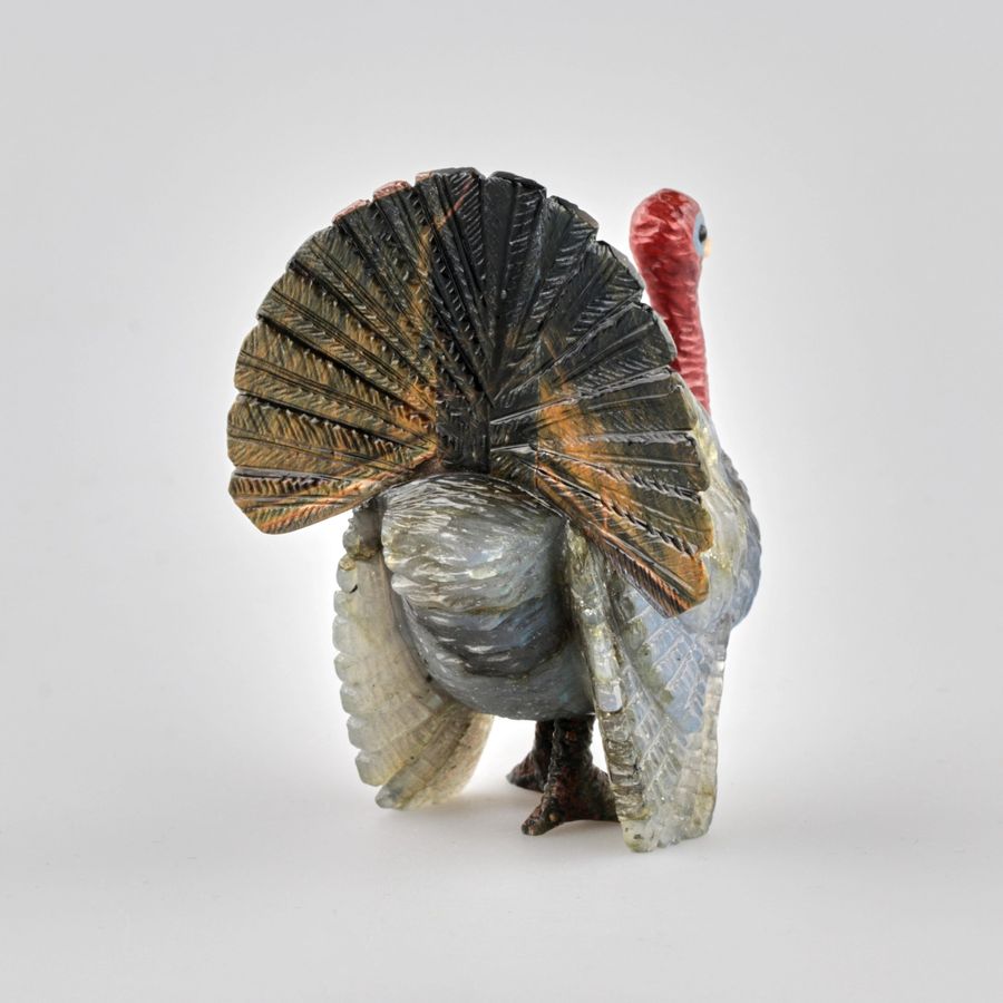Antique Stone-cut miniature Turkey in Faberge style