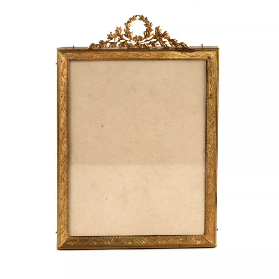 Brass, gold-plated photo frame.