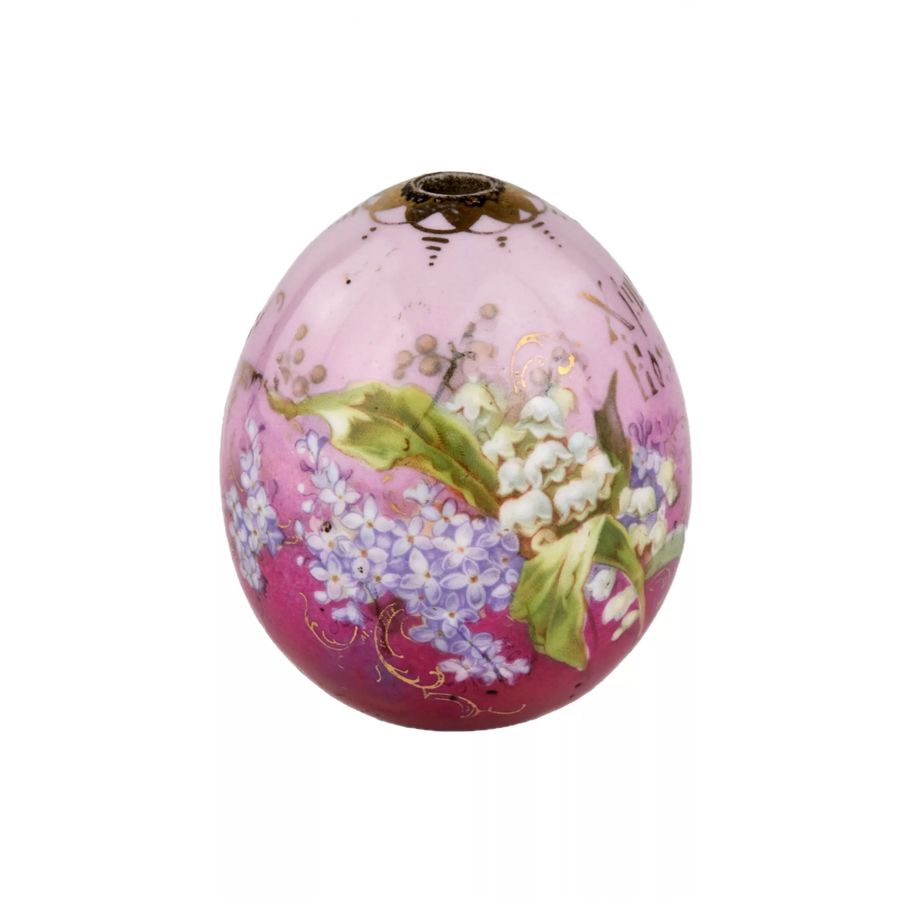 Antique Painted porcelain Easter egg.