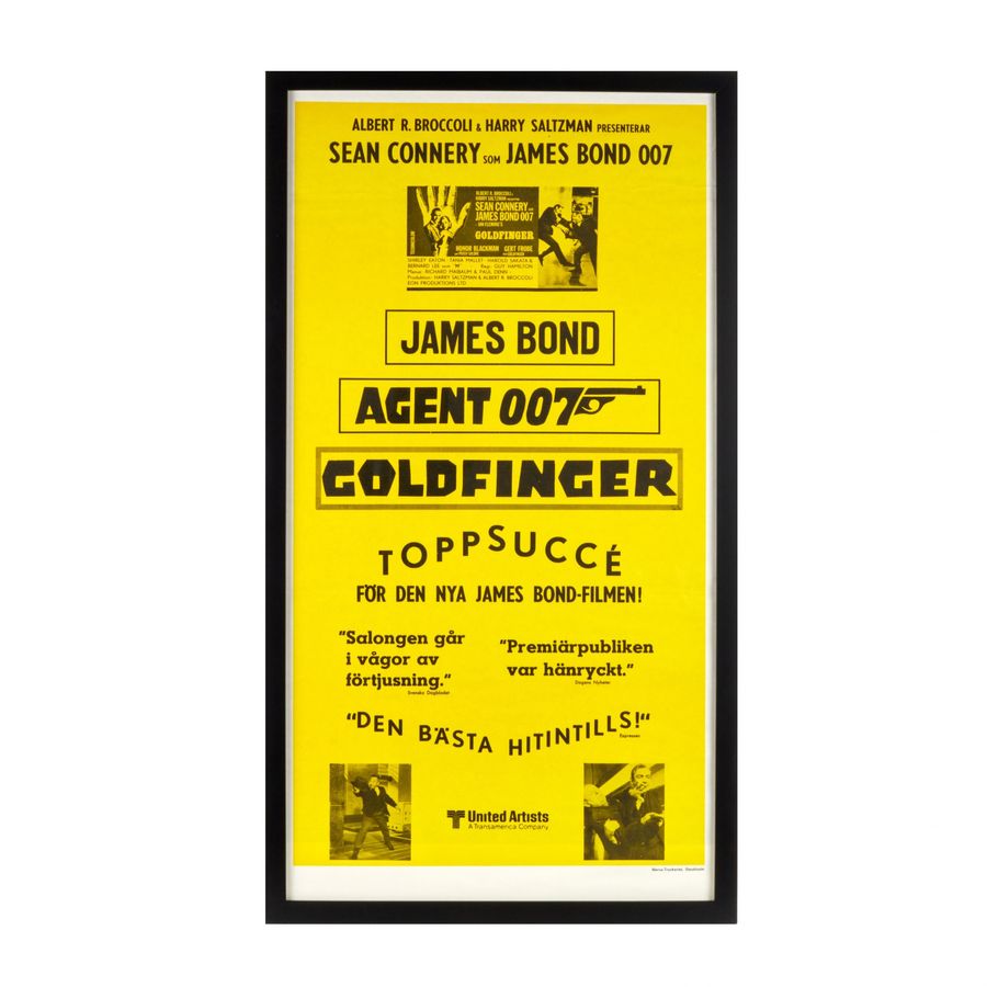 Antique Collection of 8 posters for James Bond movies.