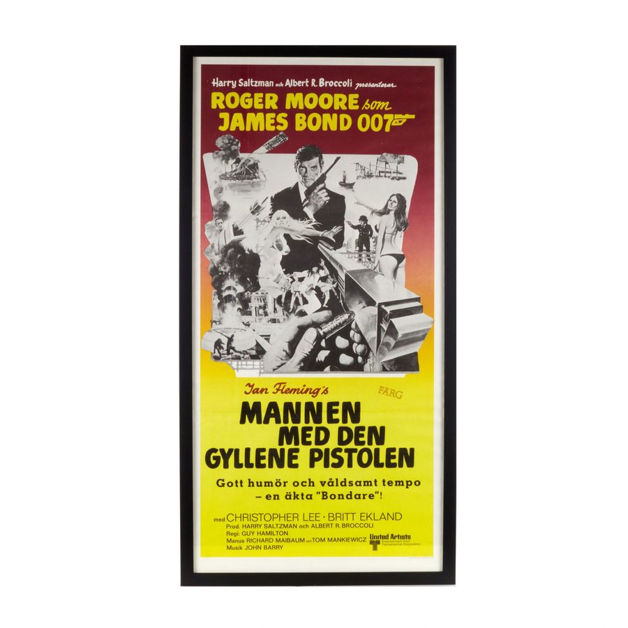 Antique Collection of 8 posters for James Bond movies.
