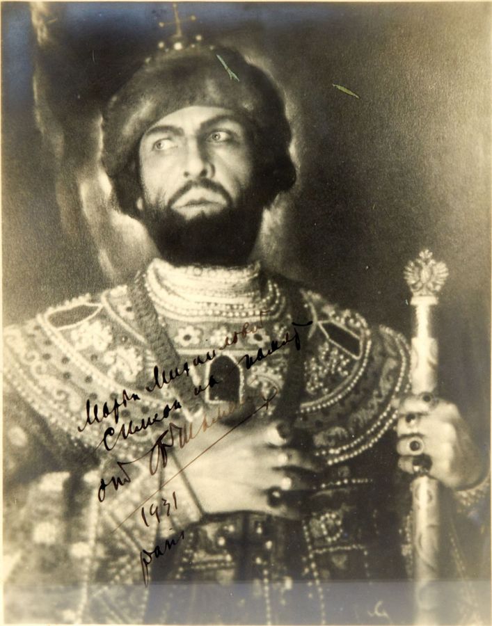 Antique Photograph of Chaliapin as Godunov.