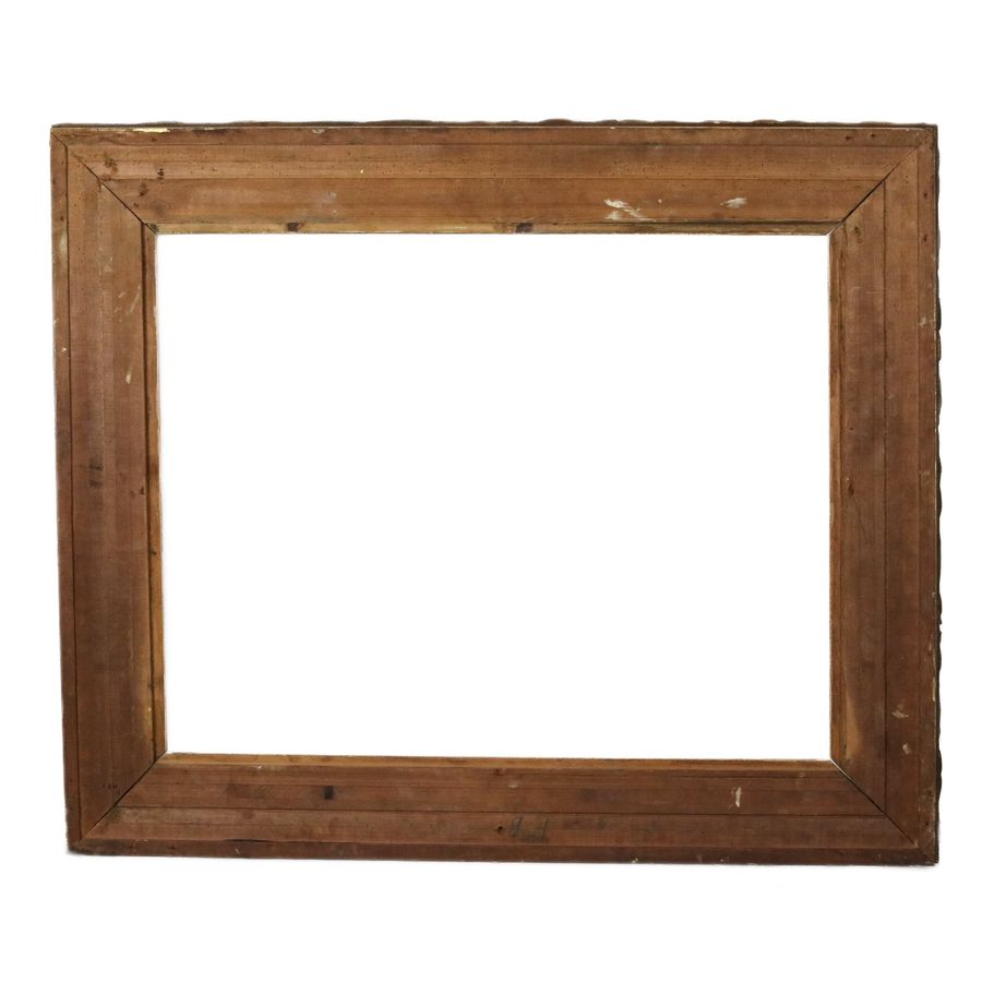 Antique Large gilded wooden frame in the Baroque style.
