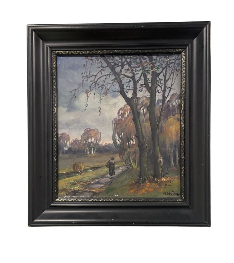 Antique Painting oil on cavas Attributed to Elsa Ström-Ciacelli (Sweden, 1876-1952). Late 19th to early 20th century, impressionism, Sweden.