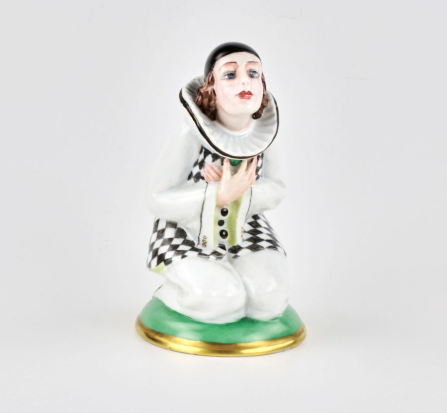 "Pierrot" Porcelain figurine. Hackefors
