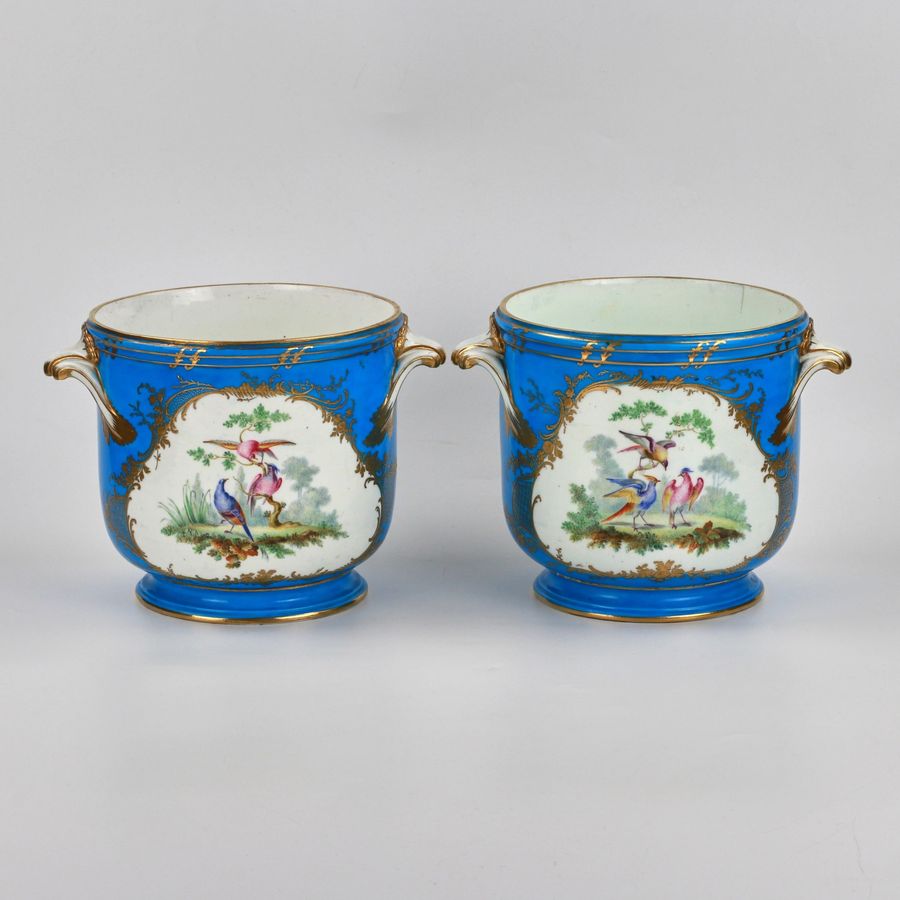 Antique A pair of Sevres cachepots