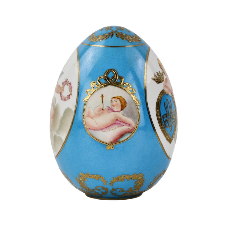 Antique Large porcelain Easter egg.