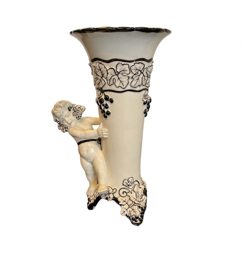 Carl Klimt - large vase with Putto and Grape Bunches. Designed circa 1915, probably by Bernhard B...
