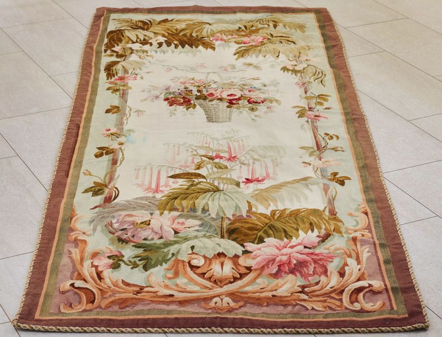 Antique Pair of 19th century Aubusson style tapestries