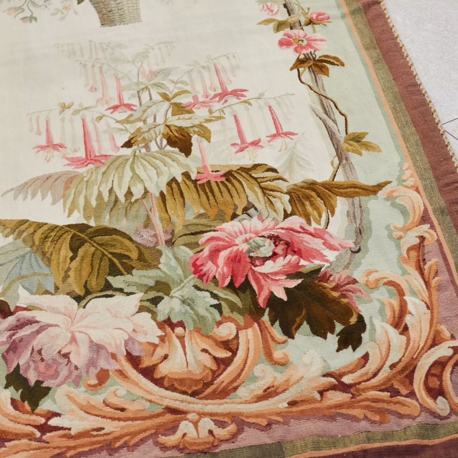 Antique Pair of 19th century Aubusson style tapestries