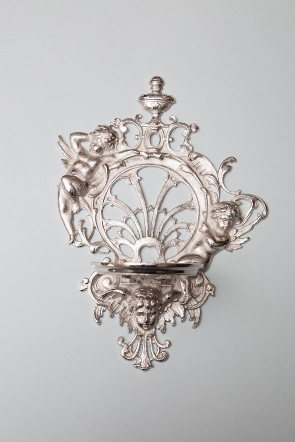 Antique Molded shelf with angels