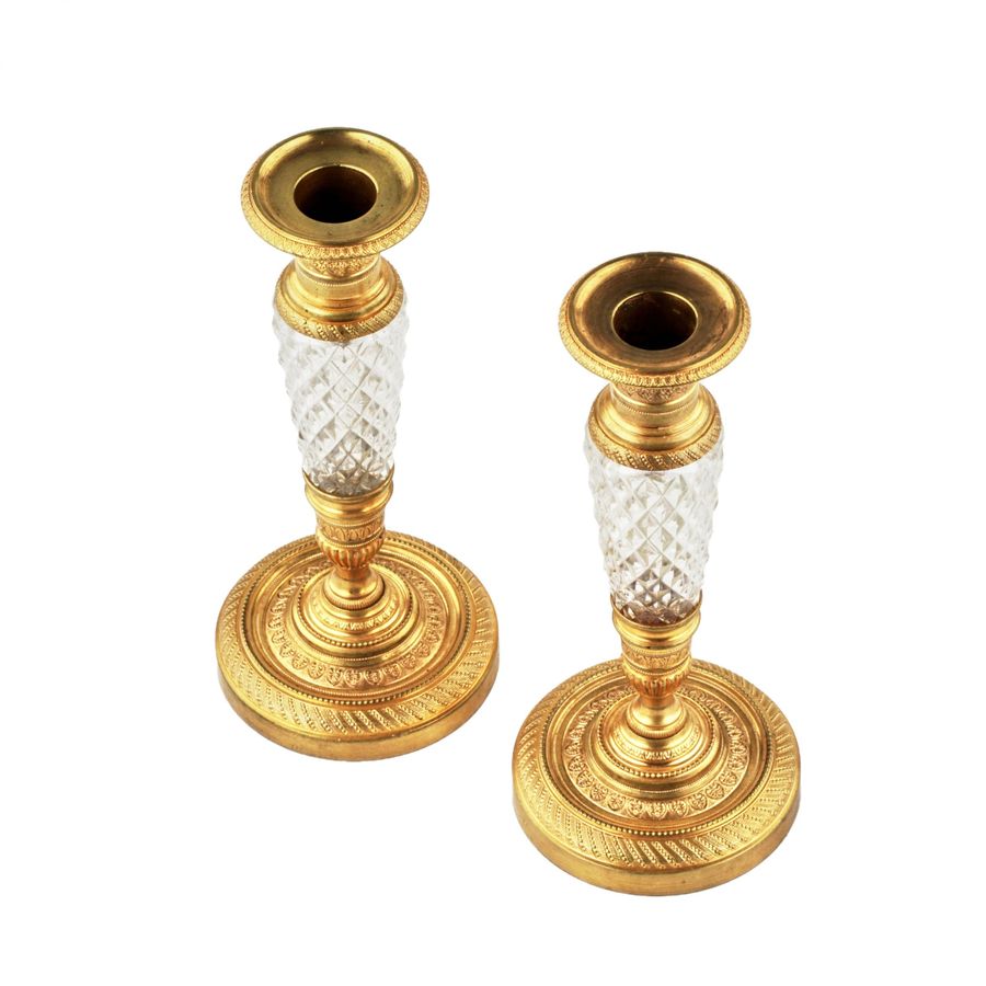 Antique Pair of Empire candlesticks from the 1900s.