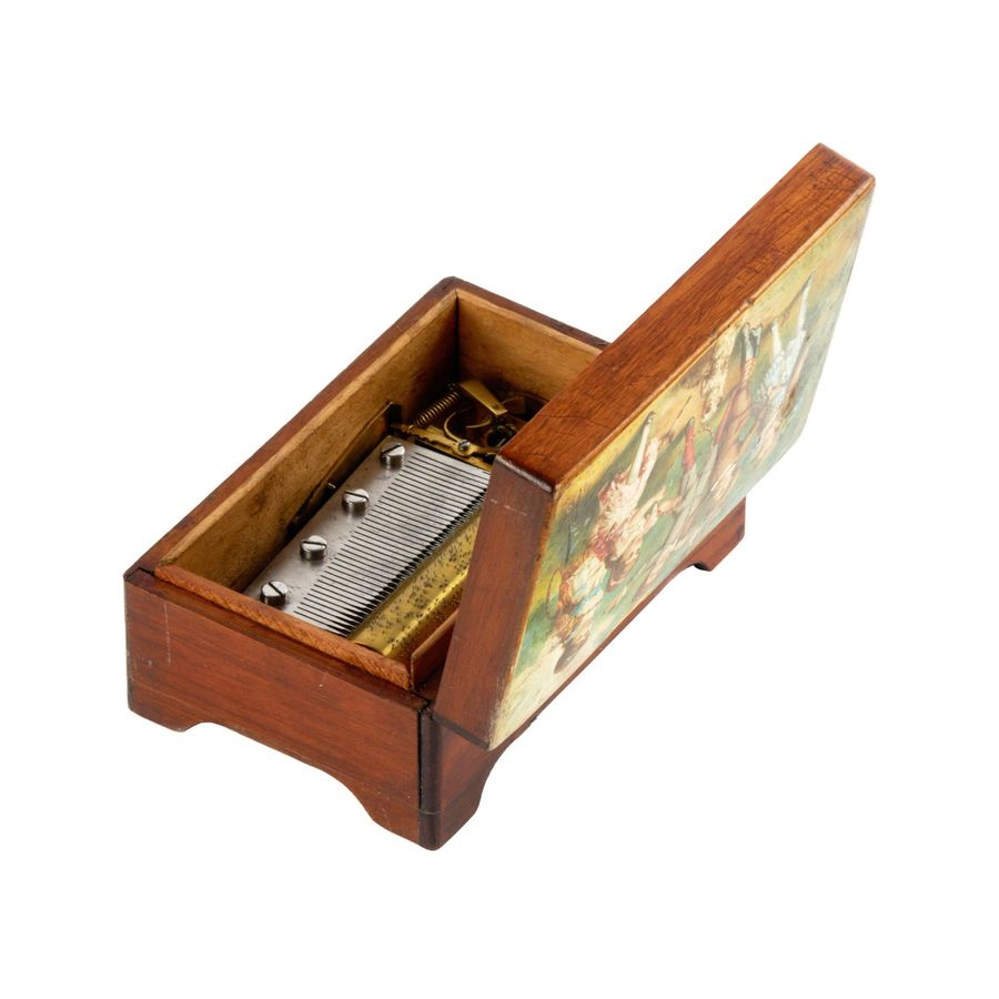 Antique Small music box. Early 20th century.