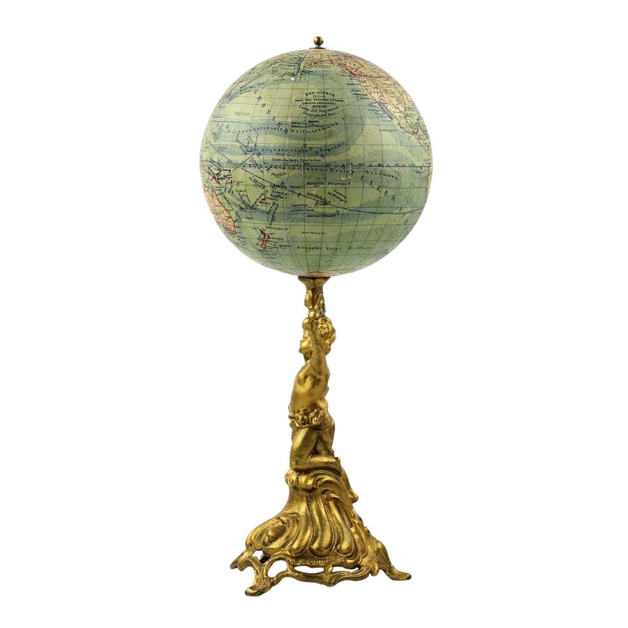 Antique The globe. Ludwig Julius Heymann.1900.