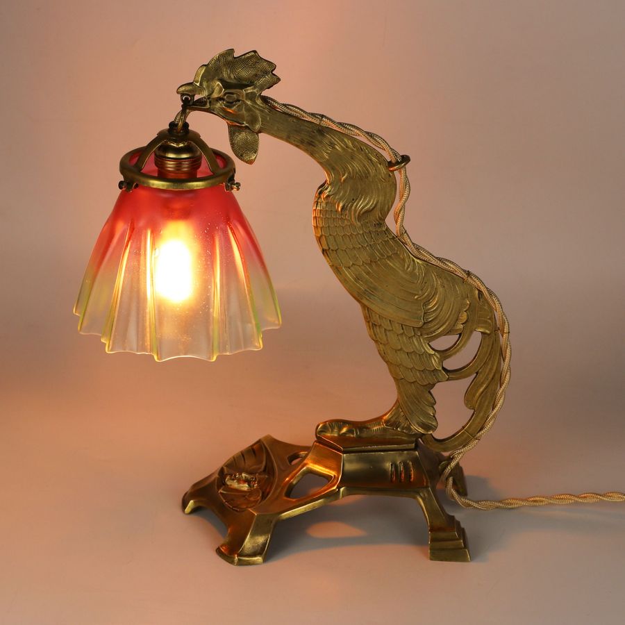 Antique Art Nouveau table lamp, circa 1900