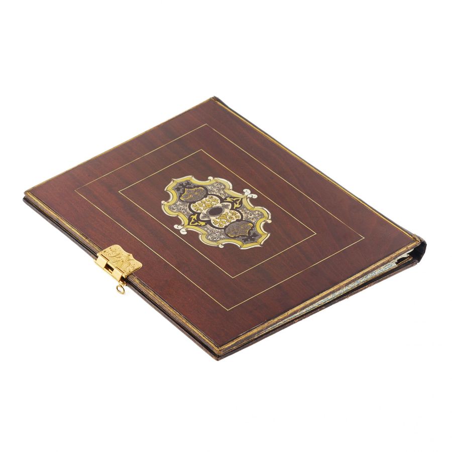 Antique Address folder in Boulle style. France. 19th-20th century.