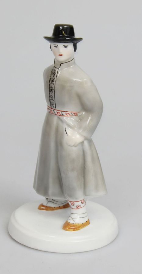 Antique Jessen faience figure Son of the Nation