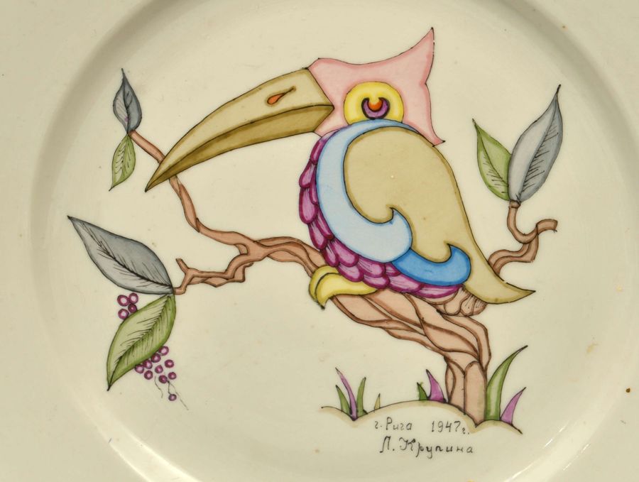 Antique Painted porcelain plate - my first work