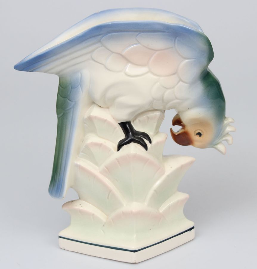 Antique Porcelain figurine-vase Parrot