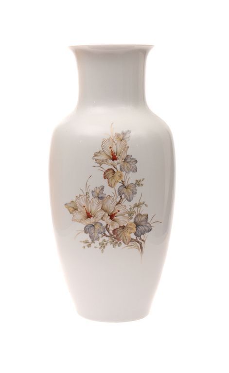 Antique Porcelain vase Hibiscus